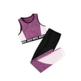 thumbnail image 6 of iiniim Kids Girls Two Piece Dance Outfit Tracksuit Crop Top with Athletic Legging Pants for Gym Sport Workout, 6 of 7
