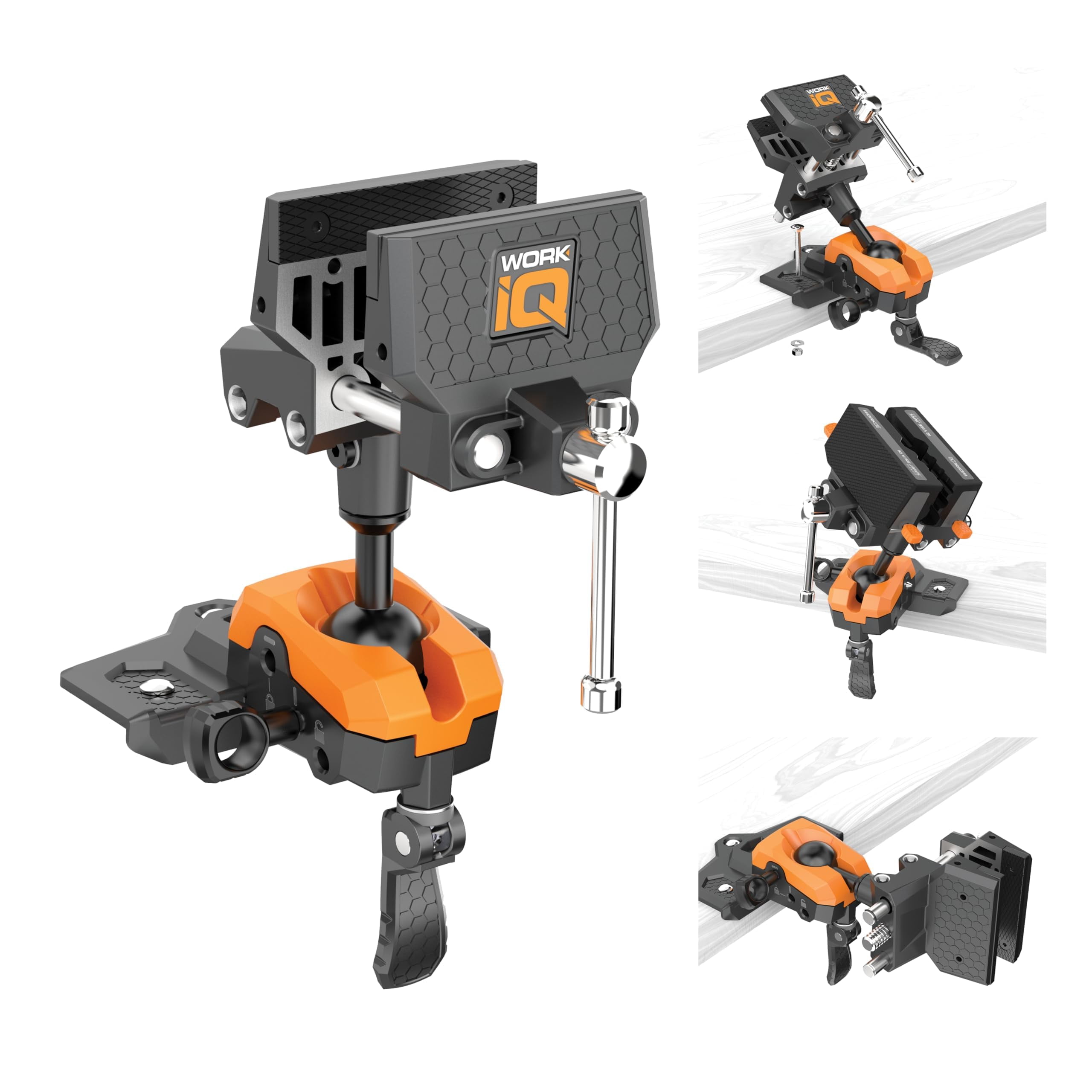 Work Visera Visera de mesa WORK IQ TOOLS IQ Vise 360° articulada de acero y ...