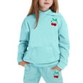 thumbnail image 3 of Tiijoy Big Girls Outfits Cherry Print Hoodie Jogger Pants Fall Winter Clothes Set, 3 of 3