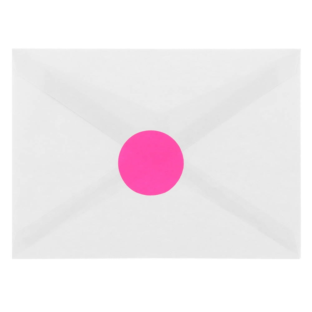 JAM Paper Circle Label Sticker Seals, 1 2/3 Inch Diameter, Neon Pink, 120 Round Labels per Pack