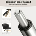 thumbnail image 2 of KKTONER Rolling Stool with Backrest Height Adjustable office Chair PU Leather Swivel Drafting stools with Wheels (Black), 2 of 4