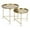 Gold, variant on Kate and Laurel Ulani Modern Nesting Coffee Table, Set of 2, Gold, 22.5 x 20.25, Decorative Sophisticated Metal End Tables for Display and Storage