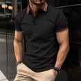 thumbnail image 2 of YODETEY Men’s Classic Performance Polos with Pocket, Collar Casual Shirts,Big and Tall Black,Size S-3XL, 2 of 8