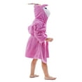 thumbnail image 3 of Animal Plush Soft Hooded Terry Bathrobe,Unicorn Pink,S(1-3 Years), 3 of 4