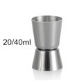 thumbnail image 1 of Stainless Steel Cocktail Measuring Jigger Double Jigger Measure Shot Drink Spirit Measure Cup Bar Accessories Bar Tools 20X40ML, 1 of 6