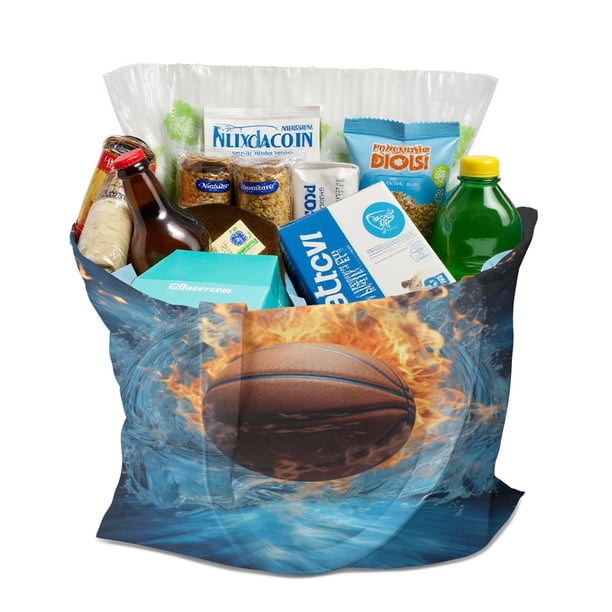 Softball Sports Canvas Tote Bag – Baseball Football Soccer Basketball Print Reusable Tote Bag, Kids Boys Teen Athlete Team Competition Play Training ...