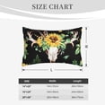 thumbnail image 6 of Balery Sunflower Skull Boho Watercolor Background Bedding Queen Pillow Cases - Envelope Closure - Soft Brushed Microfiber Fabric - Shrinkage and Fade Resistant Pillow Cases-14"x20", 6 of 9