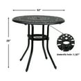 thumbnail image 4 of Zimtown 31 in Metal Bistro Table, Cast Aluminum Dining Table, Patio Coffee Table for Outdoor, Garden, Deck, Porch, Lawn, Heavy Duty for All Weather, Black, 4 of 7