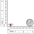thumbnail image 4 of Gem Stone King 10K White Gold Pink Created Sapphire Lab Grown Diamond Halo Engagement Ring for Women (1.21 Cttw, Oval 7X5MM, Gemstone September Birthstone, Size 5), 4 of 4