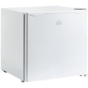 HOMCOM Mini Freezer 1.1 Cu.Ft Compact Upright Freezer Movable Shelves Reversible Door White