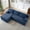 Blue, variant on MAYEERTY L-Shaped Cloud Sectional Sofa, No Assembly Required Sleeper Couch for Bedroom & Apartment, 96×61" Blue