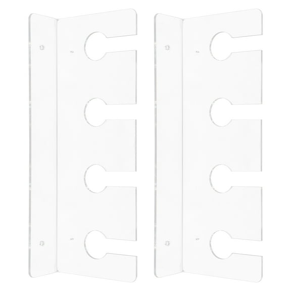 FRCOLOR 2 Pcs Transparent Acrylic Wine Glass Holder For Under Cabinet Wall Mounted Wine Glass Rack For Wine Glass Storage And Display
