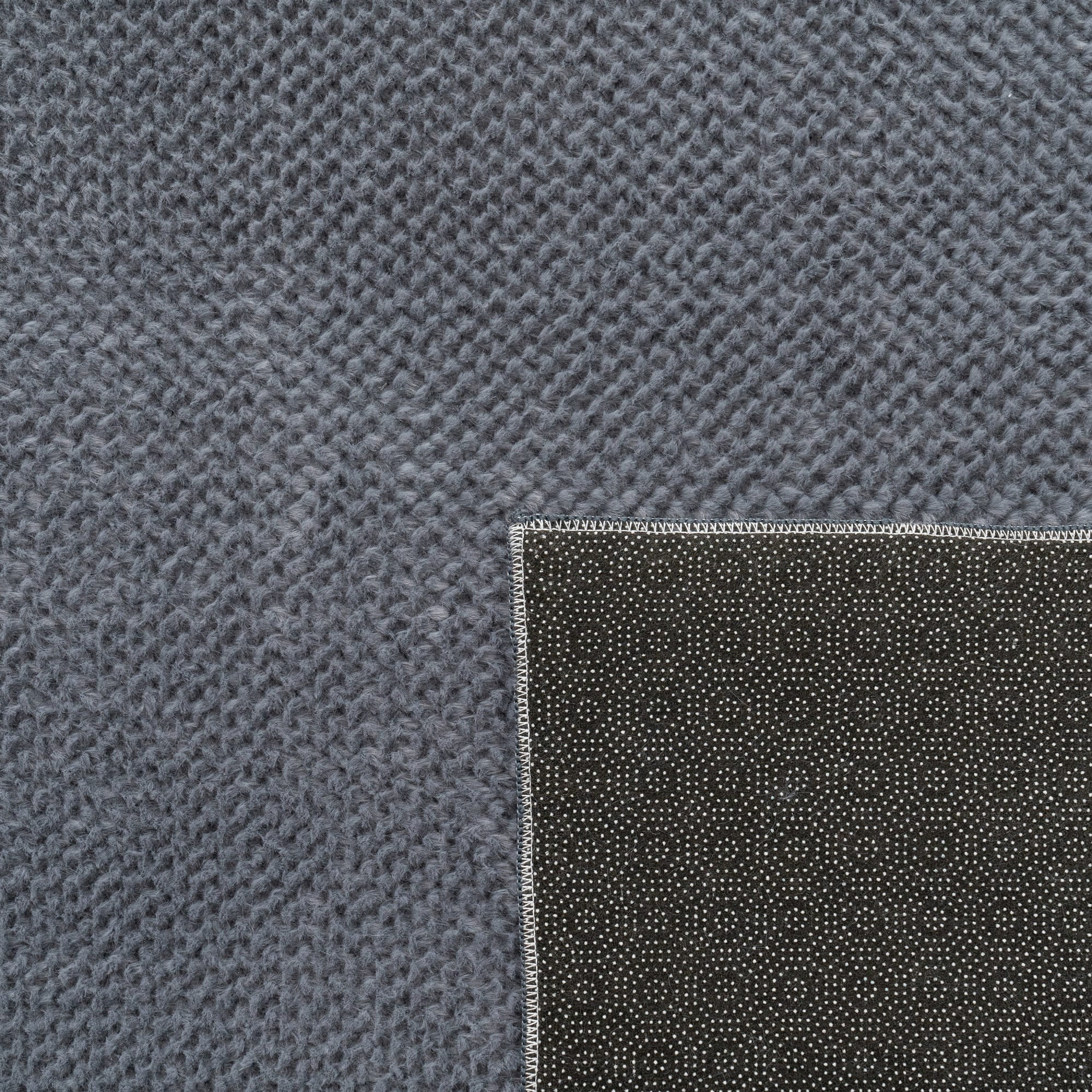 Paco Home Textured Area Rug Soft & Washable in Anthracite - 2'8" x 4'11" (3'x5')