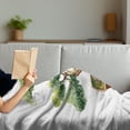 thumbnail image 3 of Garden Soft Flannel Fleece Blanket, Watercolor Style Bonsai Hand Drawn Japanese Tree Eastern Nature Inspired Image, Cozy Plush for Indoor and Outdoor Use, 50" x 60", Pale Brown Green, by Ambesonne, 3 of 5