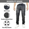 thumbnail image 3 of Men's 3-Pack Stretch Cargo Pocket Jeans - Classic Denim Look with Flexibility & Comfort (Sizes: 30-42), 3 of 5