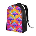 thumbnail image 2 of Xecao Magic Mushrooms Print School Backpack with Laptop Compartment Small Travel Laptop Backpack for Women Men Waterproof College Backpack Simple School Bag, 2 of 8