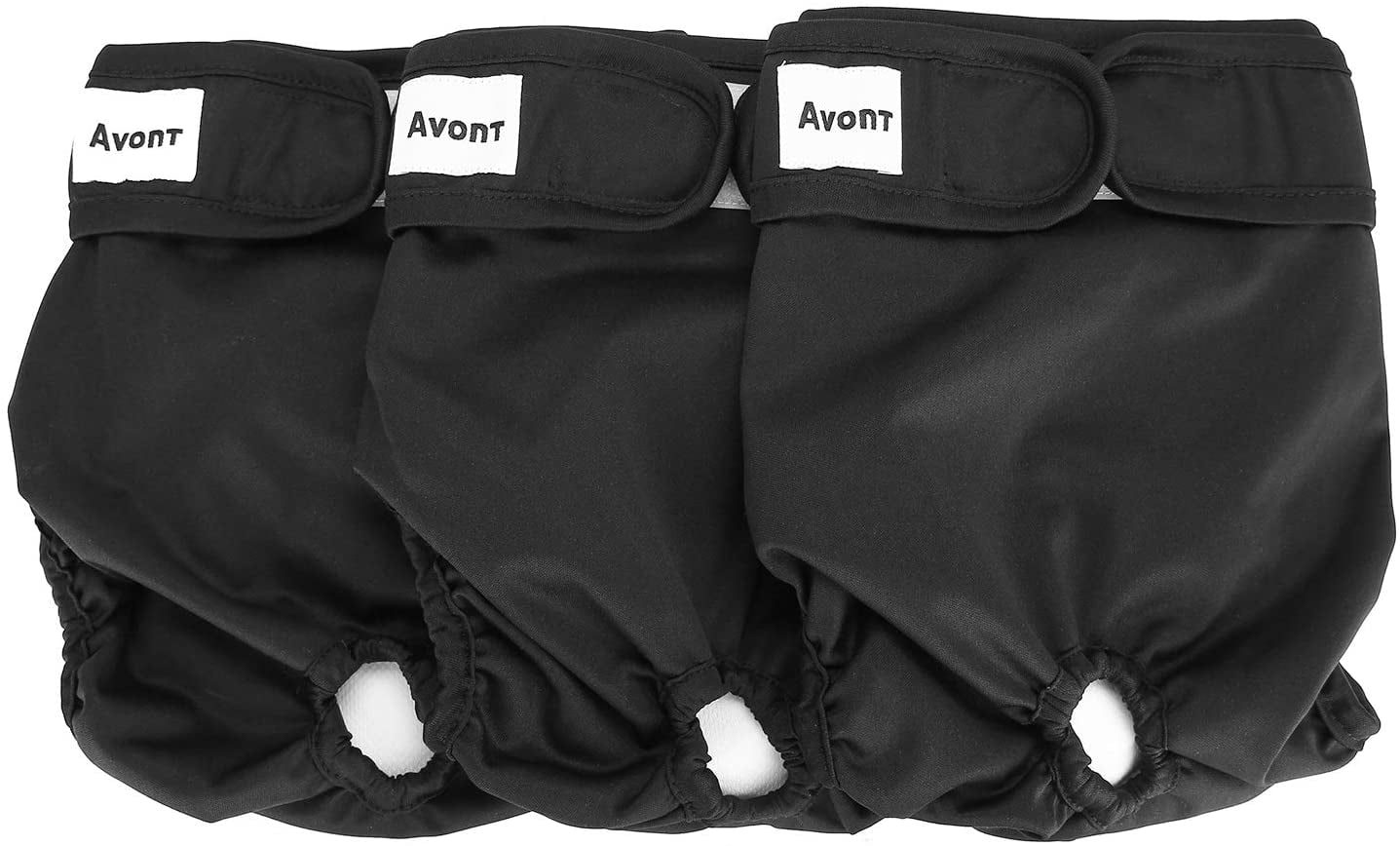 Avont 3 Pack Washable Female Dog Diapers, Premium Reusable Highly