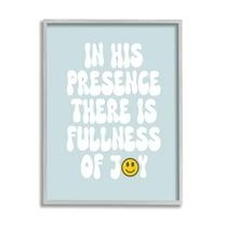Stupell Industries Blue Religious Phrase Inspirational Painting Gray Framed Art Print Wall Art, 24 x 30