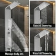 thumbnail image 4 of VEVOR Shower Panel Tower System Stainless Steel Multi-Function Shower Panel with Spout Rainfall Waterfall Massage Jets Tub Spout Hand Shower for Home Hotel Resort (Split, Polished Silver), 4 of 9