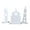 White, variant on segolike 3 Pieces Acrylic Ramadan Decorations 2D Eid Mubarak Decor for Desk Bookshelf 15.2x5cm 13.5x10cm