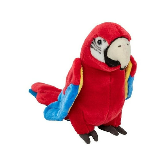 Red Macaw Parrot Plush 9"