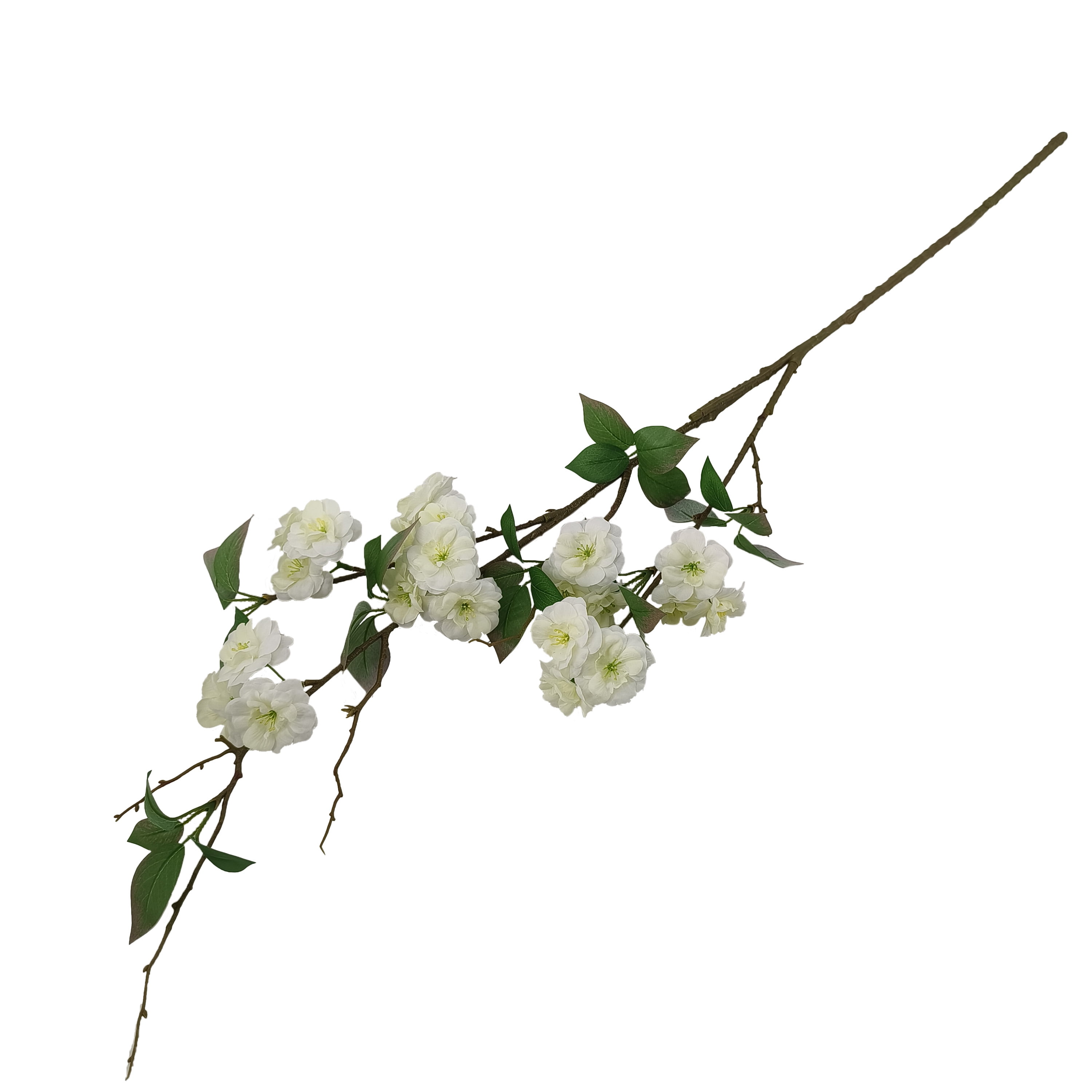 Mainstays 50" Artificial Flower Cherry Blossom Stem, White Color. Indoor Use.