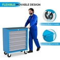 thumbnail image 4 of Ktaxon 5-Drawer Rolling Tool Chest, Tool Storage Cabinet with Lockable Wheels, Tool Organizer Box for Garage, Warehouse & Repair Shop, Blue, 4 of 6