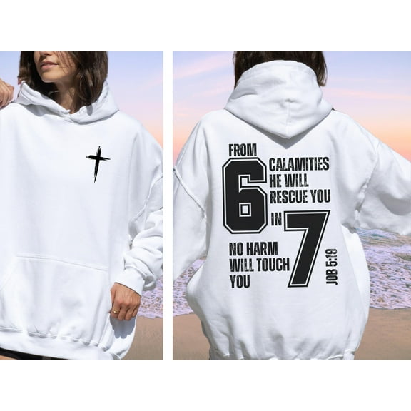 67 Christian Bible Verse Hoodie, Men Faith Apparel Hoodie Gift, Six Seven Jesus Hoodie, Baptism Gift For Men and Women