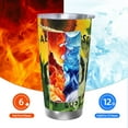 thumbnail image 6 of Cauagu Not All Who Wander Are Lost Pattern 20oz Tumbler,Stainless Steel Vacuum Insulated Tumbler with Lid Insulated Coffee Mug Thermal Cup with Splash Proof Sliding Lid-Straw Three-piece Set, 6 of 8
