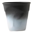 thumbnail image 3 of Taza de café de cerámica de 3.04 oz, regalo creativo de porcelana plisada, taza para beber en la cocina Blanco y negro, 3 of 9
