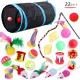 thumbnail image 1 of Summary Pet Cat Toy Set 21 Pcts Cat Channel Funnies Stick Plush Mouse Amazon Combination Toy, 1 of 7