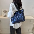 thumbnail image 4 of Bolso Hobo para Mujer Bolso Acolchado Brillante Gran Capacidad Bolso Invierno para Niñas (azul), 4 of 8