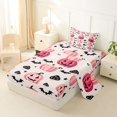 thumbnail image 2 of Manfei Gothic Spider Web Print Twin Sheets,Bat And Skull Halloween Bedding,3-Piece,1 Flat Sheet,1 Fitted Sheet and 1 Pillowcase, 2 of 6