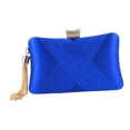 thumbnail image 2 of Sac de Soirée pour Femmes, Sac à Main Pochette avec Poche Fente, Luxe Portable Épaule Bleu, 2 of 9