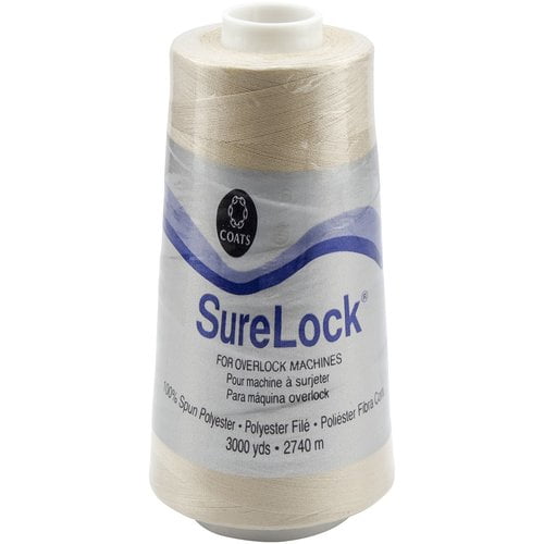 Surelock Overlock Thread, 3,000 yd, Buff
