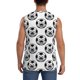 thumbnail image 4 of Fotbe Happy Soccer Men's Camiseta sin Mangas Estampada para Hombres, Playera Casual para Gimnasio, Entrenamiento, Playa-3X-Large, 4 of 7