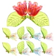 thumbnail image 2 of Shisuyan 10Pcs Flower Shaped Beads Flower Charms DIY Bracelet Phone Chain Making Beads, 2 of 8