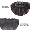 thumbnail image 2 of Graflsoa Hand-Woven Human Hair Clip-In Bangs with Sideburns, Lightweight & Natural Black, 12*21cm, 2 of 6