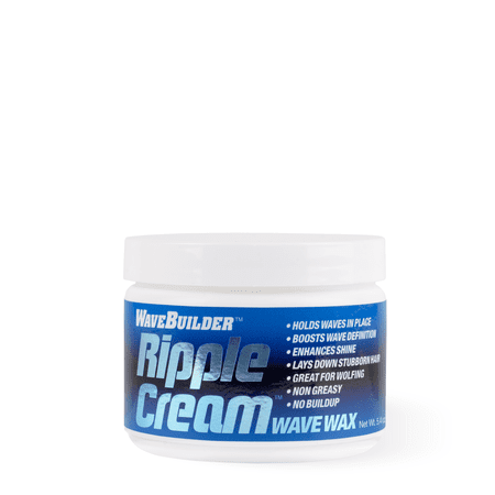 WaveBuilder Ripple Cream Moisturizing Scalp Care Jar Hair Styling Wax, 5.4 oz