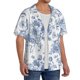 thumbnail image 2 of Balery Rose Flowers Camisa Casual de Manga Corta con Botones para Hombre, Texturizada, Estilo Cubano, para Playa, Verano-Large, 2 of 5