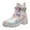 Multicolour, variant on Women's Ankle Boots Rhinestone Chunky Mid Heel Lug Sole Non Slip Fashion Casual Walking Shoes