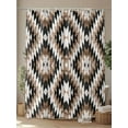 thumbnail image 4 of Fsddascl Brown Aztecs Shower Curtain Set - Standard 72" x 72" Washable Bathtub Curtain with 12 Hooks, Abstract Southwest Geometric Vintage Tribal Waterproof Fabric Stall Shower Curtains for Bathroom, 4 of 6