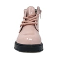 thumbnail image 3 of SNJ Girls Pull-On Lace-Up Comfort Combat with Side Zipper Ankle Boots (Toddler/Little Kid), 3 of 6