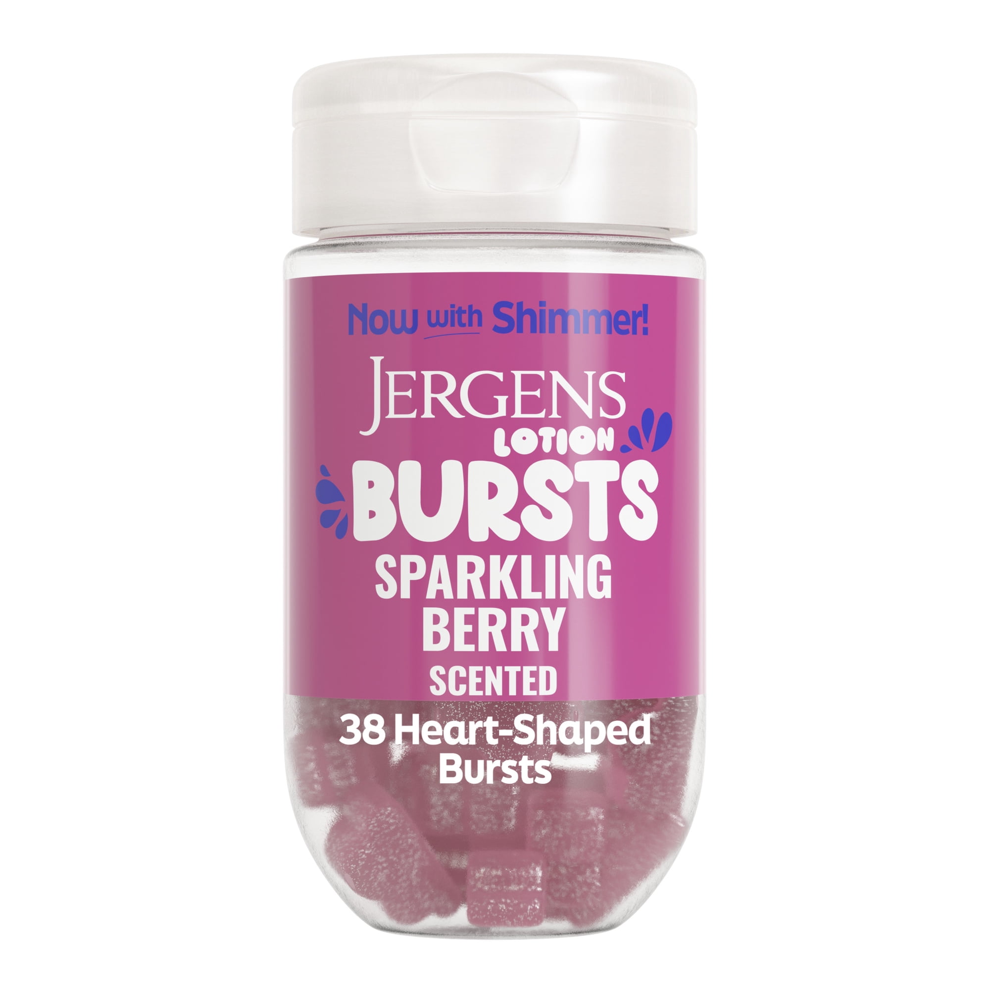 Jergens Sparkling Berry Lotion Bursts, Berry-Shaped Moisturizer, 38 Ct
