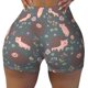 thumbnail image 2 of Balery Hedgehogs and Flowers1 Pantalones cortos de entrenamiento estampados para mujer, sin costuras, ajustados, para gimnasio, yoga, correr, deportes, ejercicio activo, fitness.-Medium, 2 of 8