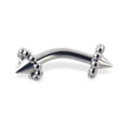 thumbnail image 1 of Flower Cone Curved Barbell, 10 Ga,3/8" (10Mm) Long,Cone Size:1/4" (6Mm), 1 of 1