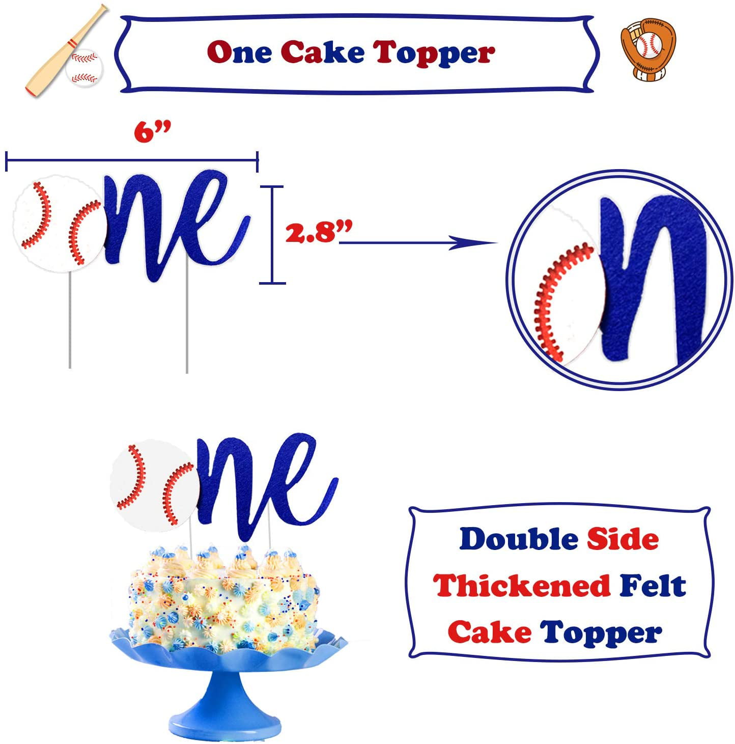 Unique Baseball Theme Party Supplies with Birthday Banner Cake Toppers Birthday Party Decorations 