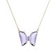 thumbnail image 1 of Collar con colgante de mariposa, colgante de mariposa de circonita cúbica simple, collar de mariposa de cristal lindo para mujeres y niñas, color morado, 1 of 3
