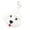 White, variant on Creative Dog Inspired Key Holder PU Leather Keychain Multipurpose Decorative Charm for Purse Backpack or Vehicle