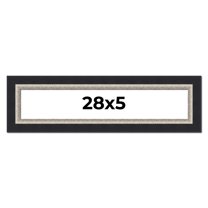 28x5 IN Frame Black Real Wood Picture Frame Width 2.25 Inches | Interior Frame Depth 0.5 Inches |